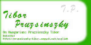 tibor pruzsinszky business card